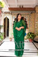 Green Diamond Chiffon Gotta Patti Handwork Saree
