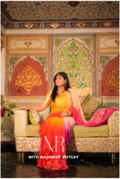 Multi Diamond Chiffon Kardhana Jaal Handwork Saree with Blouse