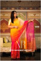 Multi Diamond Chiffon Kardhana Jaal Handwork Saree with Blouse